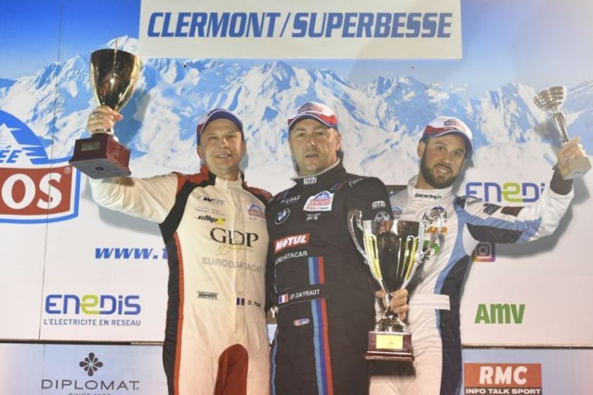 Last round's podium: Panis, Dayraut, Dubourg
