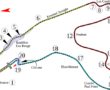 Spa-Francorchamps race track map with numbers and text