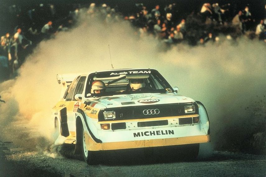 Audi Sport quattro S1, year 1985 Rally San Remo, group B rear wheel drive models