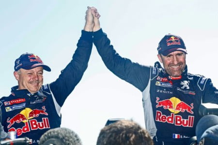 Dakar 2016 winners Stephane Peterhansel and Jean-Paul Cottret
