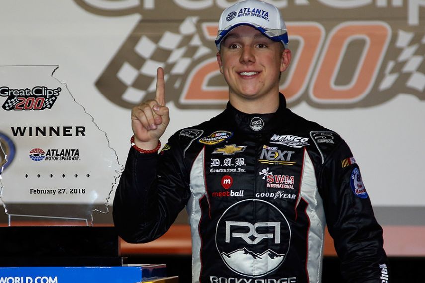 John Hunter Nemechek is the winner of Truck Series race at Atlanta