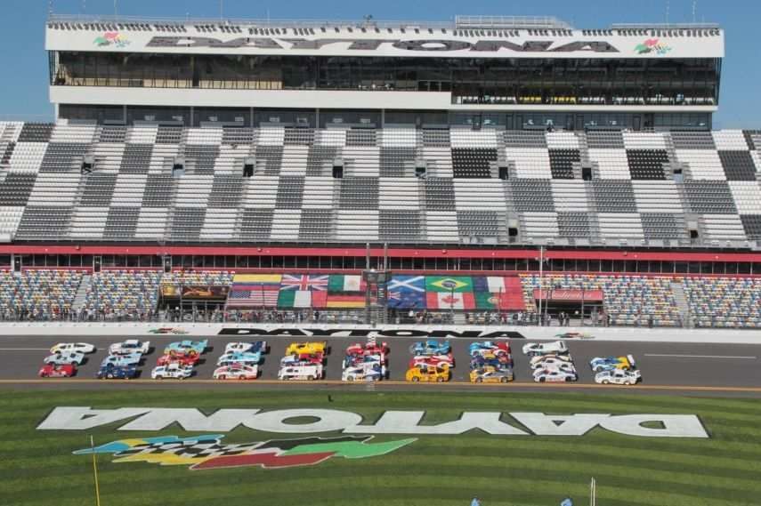 Daytona International Speedway, Rolex 24 former winners pictured in 2013