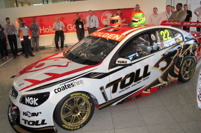 Holden VF Commodore presented, side view