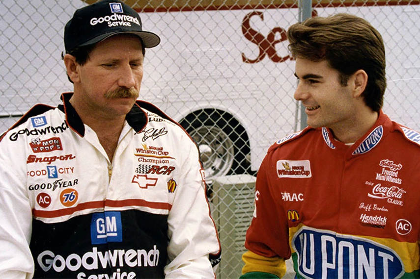 Jeff Gordon and Dale Earnhardt, NASCAR legends