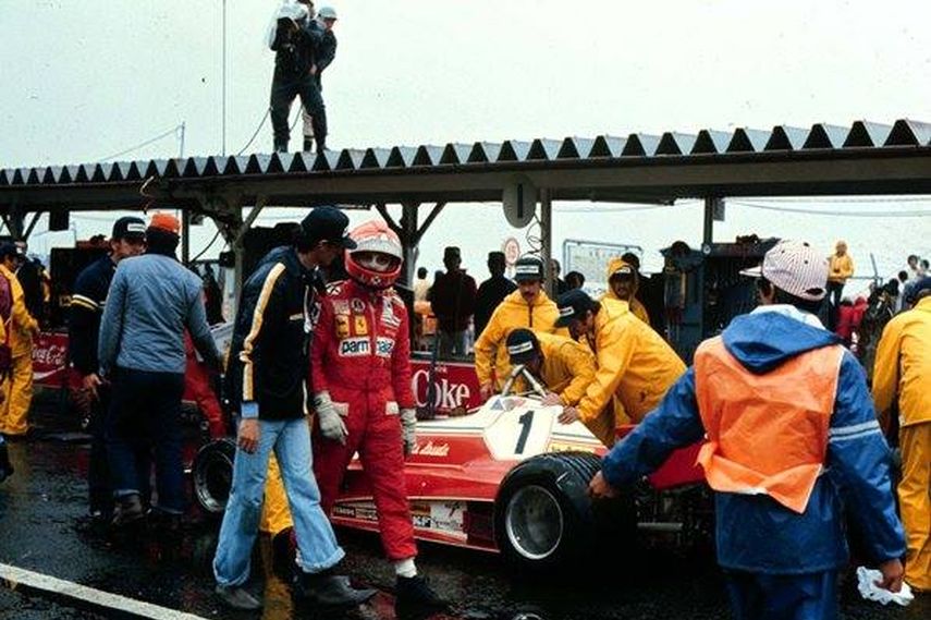 1976 Japanese Grand Prix, rain, fog, Niki Lauda, Ferrari, James Hunt, Mario Andretti