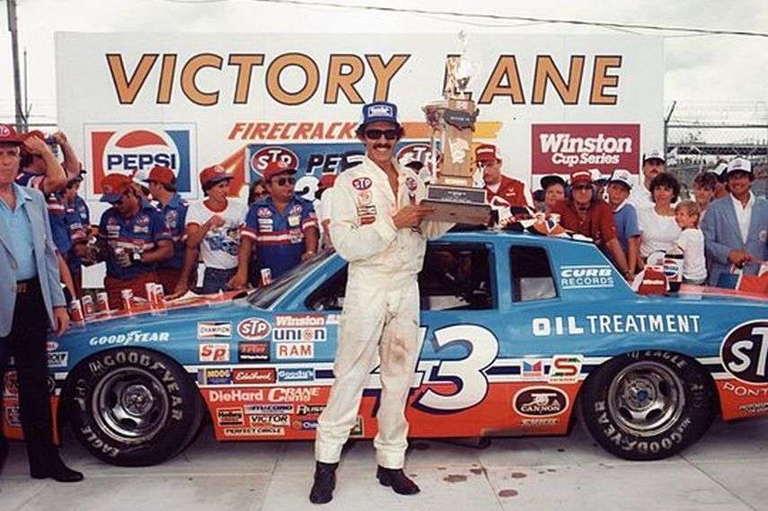 Richard Petty with his trophy, 1984 Firecracker 400 winner