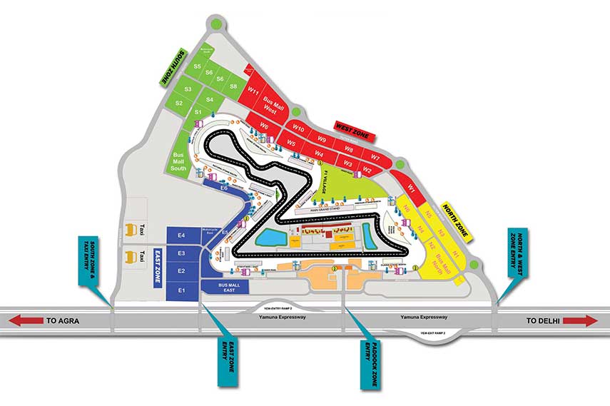 Buddh International Circuit layout/map Buddh International Circuit map