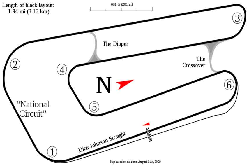 Queensland Raceway Map/track layout