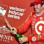 Scott Dixon Wins Phoenix, 2016 IndyCar Series, celebrating