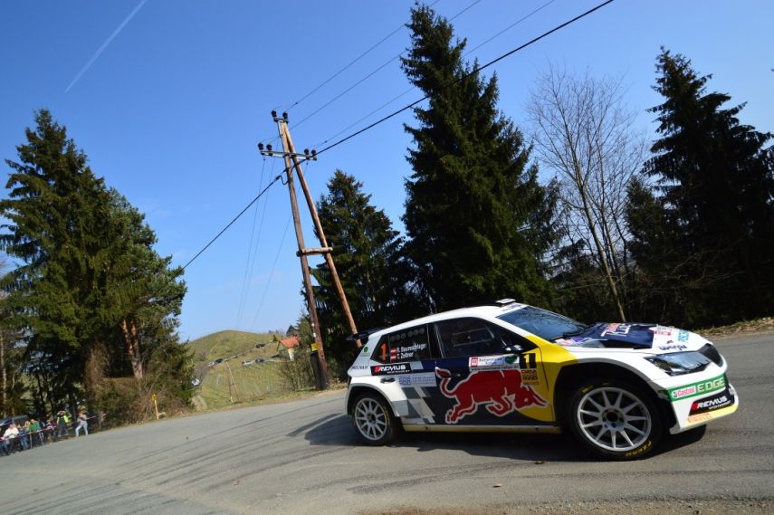 Baumschlager in his Fabia R5 Raimund Baumschlager