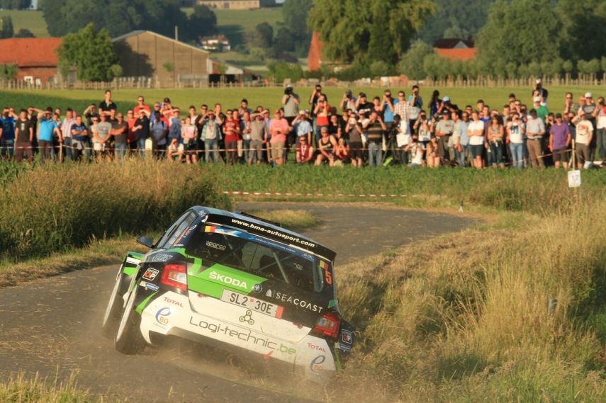 Loix in a Fabia at Ypres Rally Freddy Loix, 2015 Ypres Rally, Skoda Fabia R5
