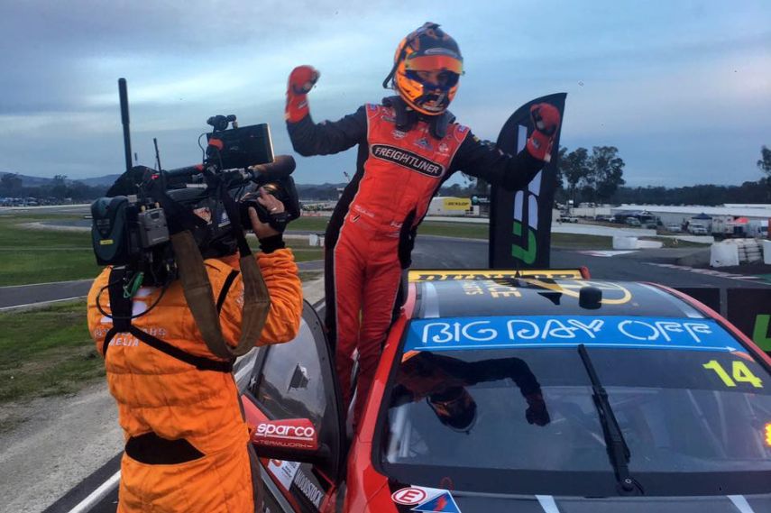 Tim Slade, Winton Supersprint, V8 Supercars, celebrating