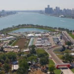 Detroit Grand Prix circuit at Belle Isle island in Detroit river