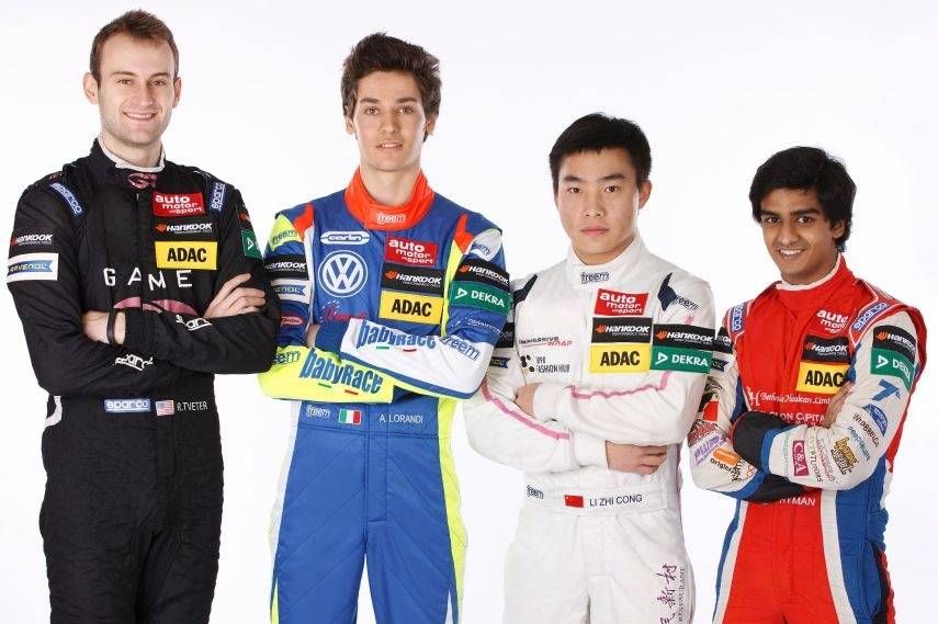 Carlin's F3 driver line-up: Ryan Tveter, Alessio Lorandi, Li Zhi Cong and Raoul Hyman