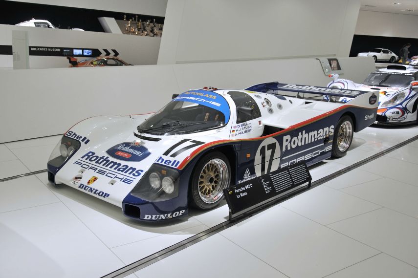 Porsche 962C in the Porsche Museum, turbo engine flat-6 boxer