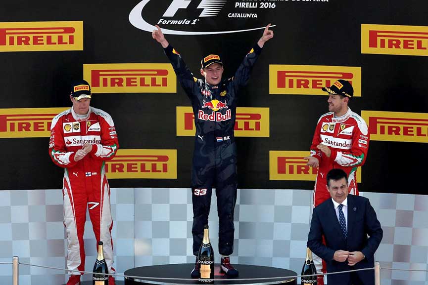 Max Verstappen podium