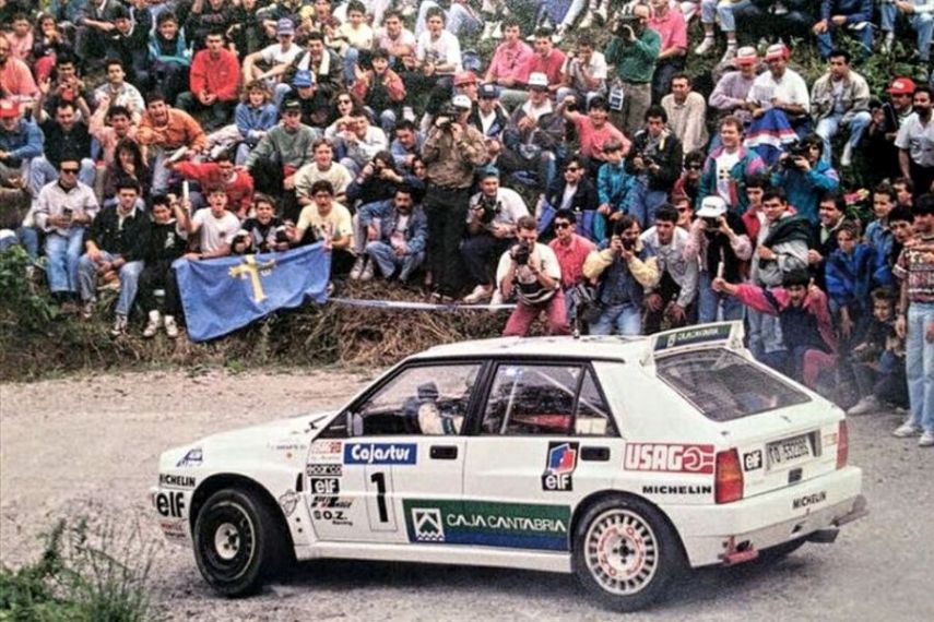 Jesus Puras in a Lancia Delta Integrale in 1992