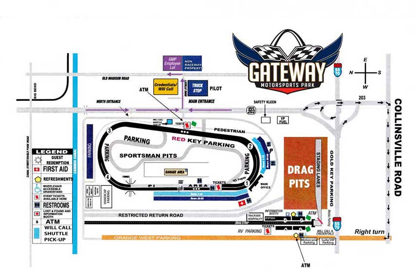Gateway Motorsports circuit race series racing news event schedule illinois 2019 email facebook NHRA