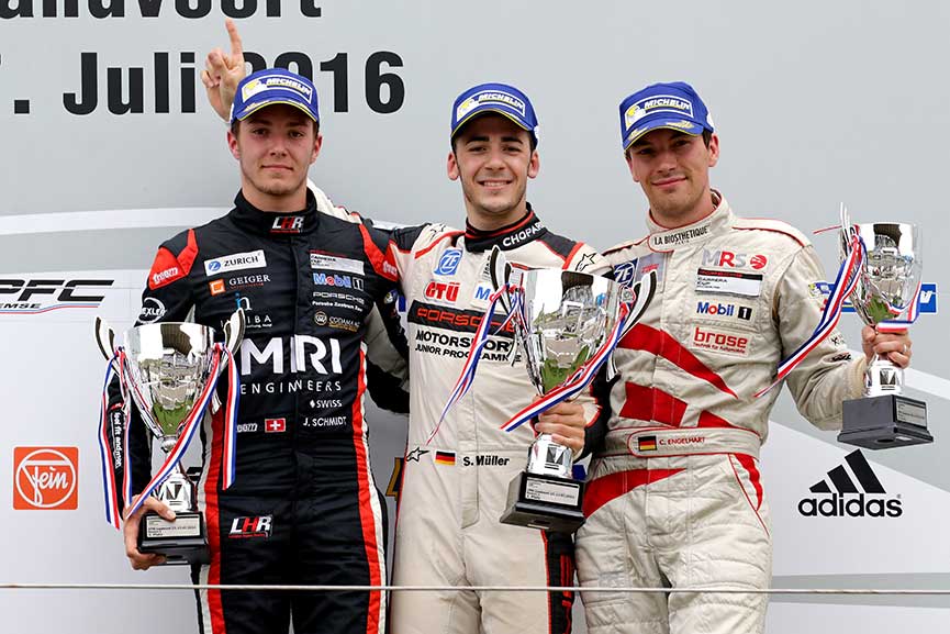 Porsche Carrera Cup Germany podium