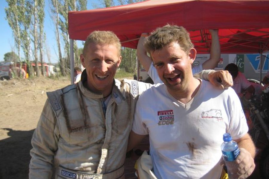 Alister McRae (left) at 2009 Dakar Rally