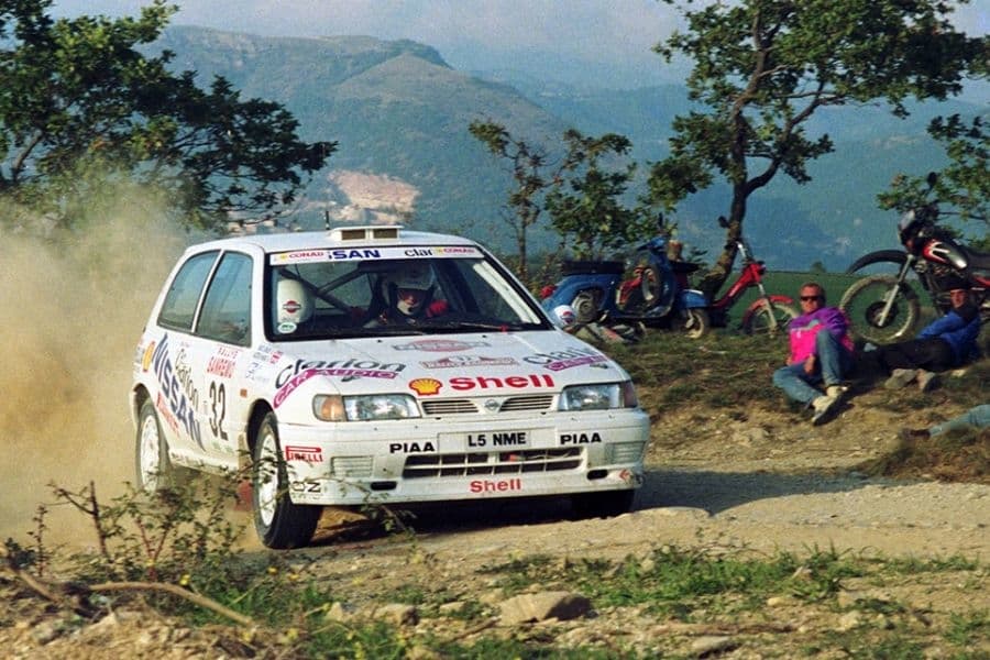 Alister McRae was driving for Nissan in 1994 and 1995
