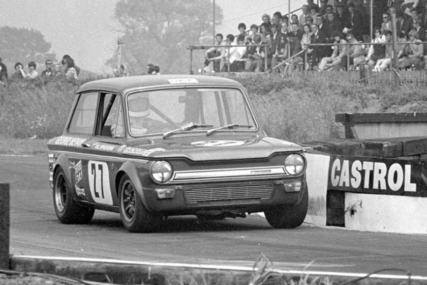 Bill McGovern in George Bevan's Hillman Imp