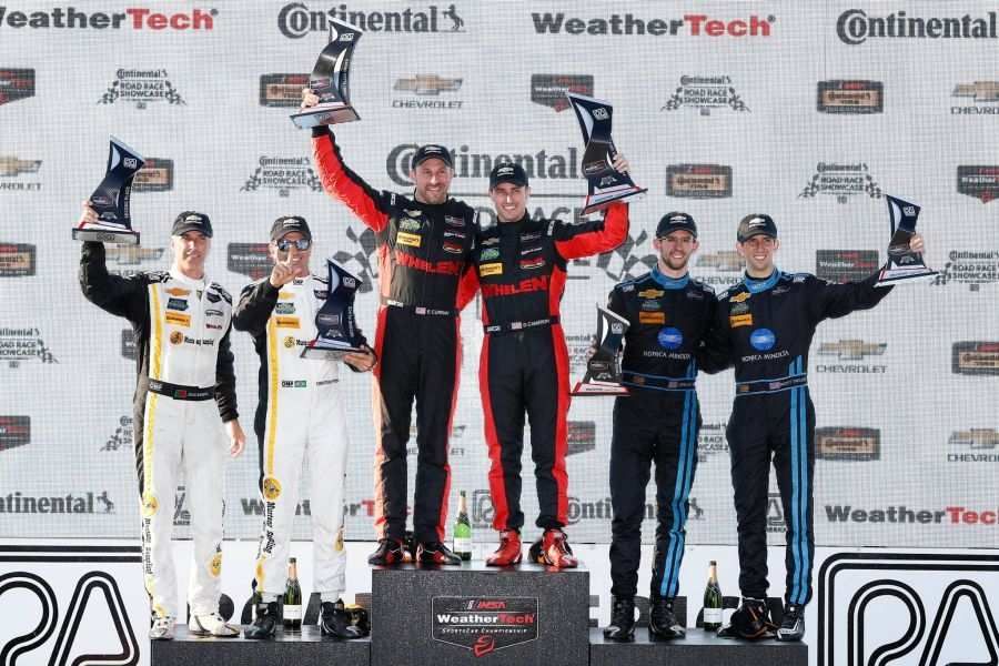 IMSA Road America Full podium of Corvette drivers SnapLap