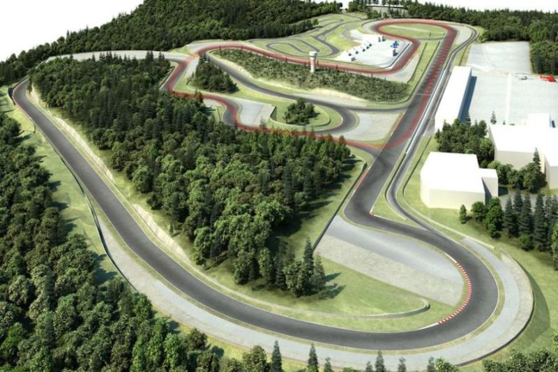 3D rendering of the Rudskogen Rudskogen Motorsenter, Rakkedtad, Ostfold area, Norway