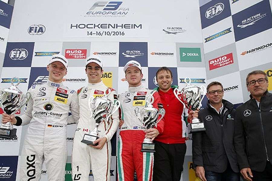 Formula 3, Hockenheim finale, race 1 podium
