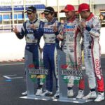 2016 Japanese Super GT champions; GT500 Kovalainen & Hirate, GT300 Tsuchiya & Matsui