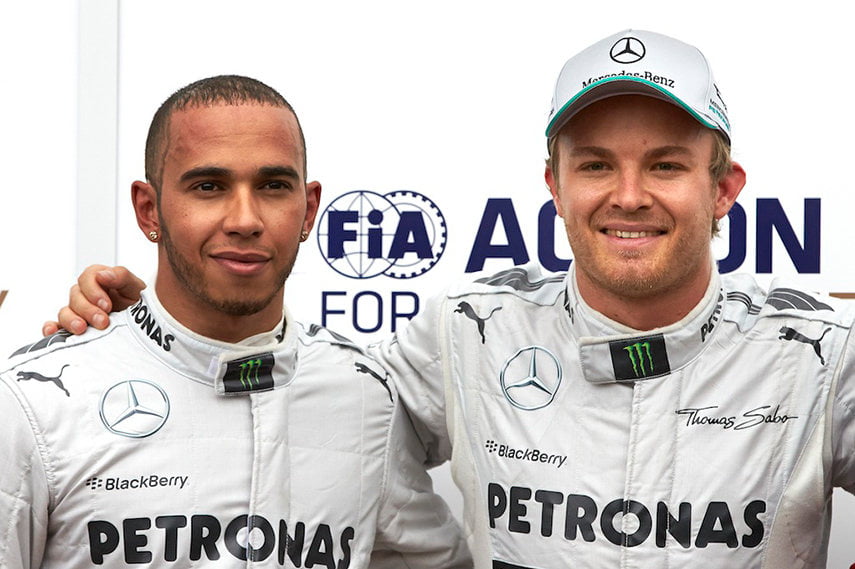 Hamilton and Rosberg 2016 title