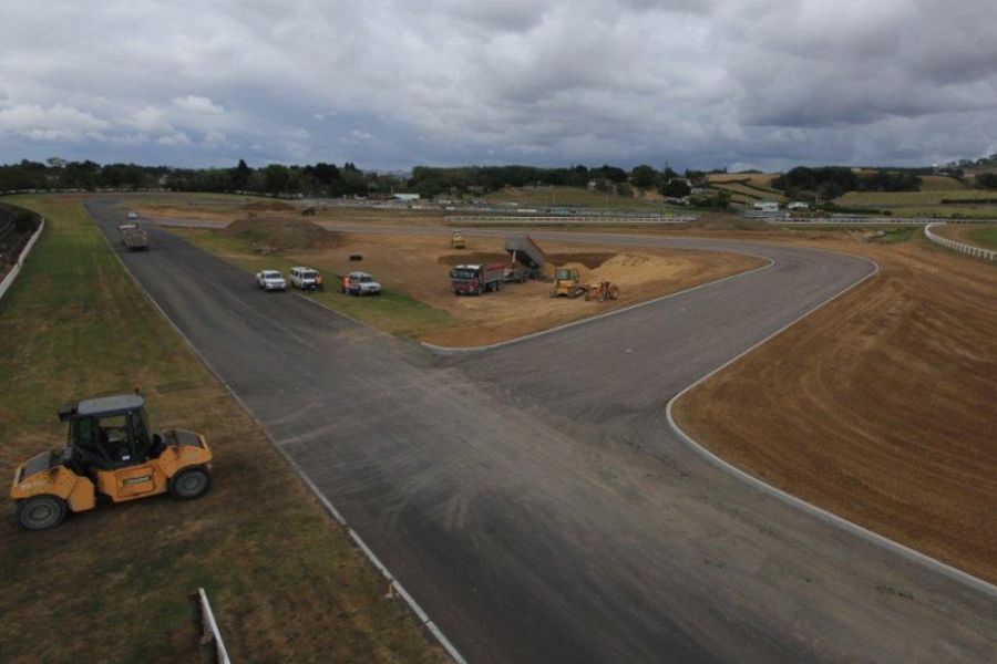 Pukekohe Park Raceway 2012 reconstruction, aerial view