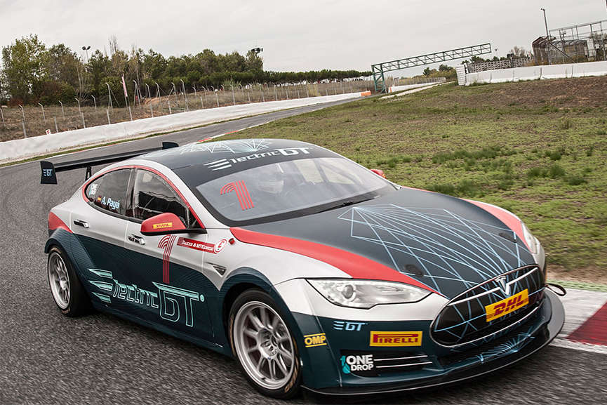 EGT Championship Tesla Model S P85+ in motion