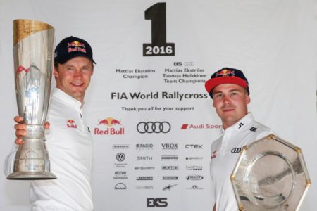 Mattias Ekstrom, Toomas Heikkinen, EKS RX, 2016 World RX champions