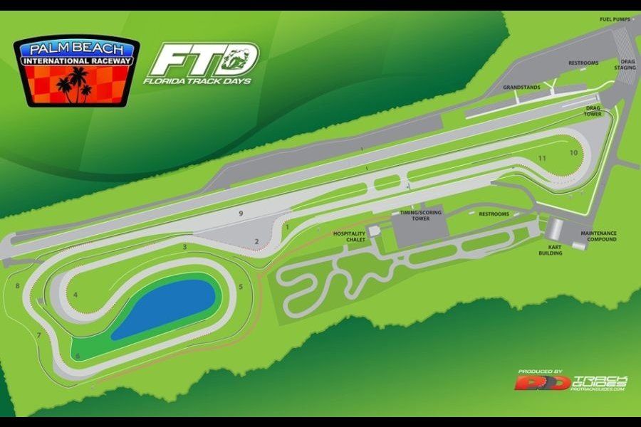 Palm Beach International Raceway map