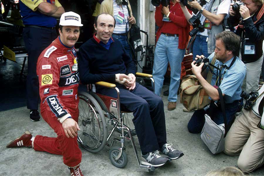 Frank Williams Nigel Mansell 1986 