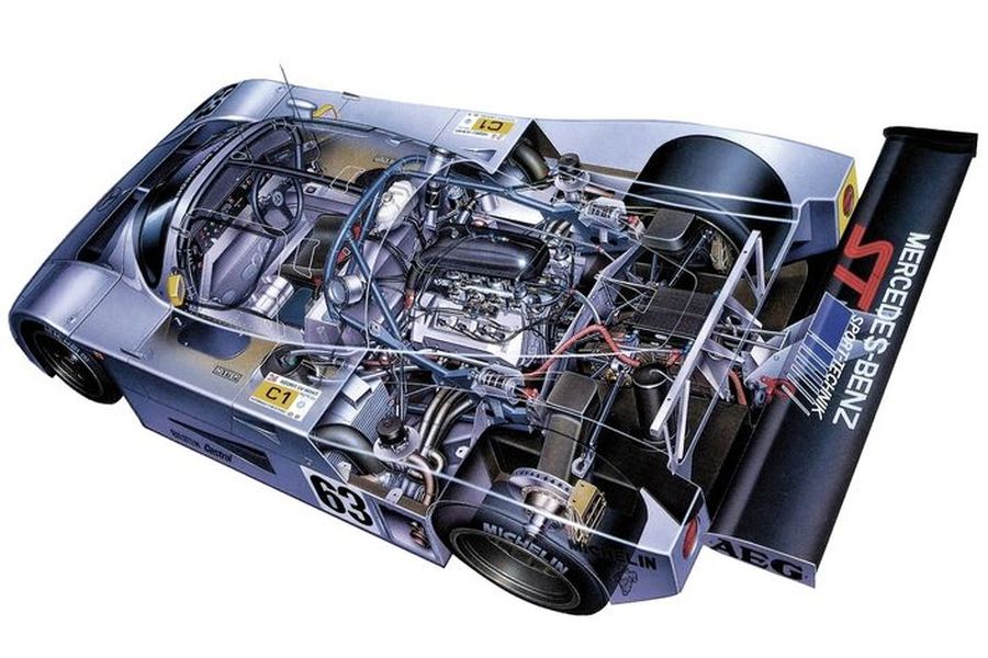 Sauber C9, Mercedes, cutaway