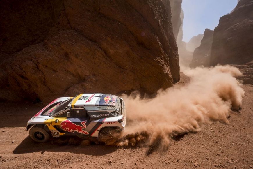 Stephane Peterhansel (FRA) of Team Peugeot Total races during stage 03 of Rally Dakar 2017 from Tucuman to Jujuy, Argentina on January 4, 2017