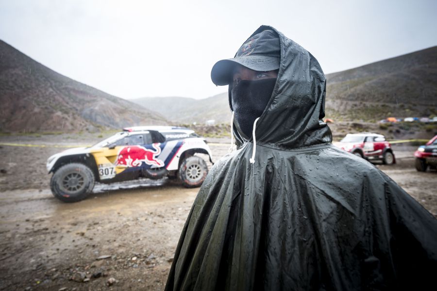 Cyril Despres (FRA) of Team Peugeot Total is seen at the start line of stage 05 of Rally Dakar 2017 from Tupiza, to Oruro, Bolivia January 06, 2017