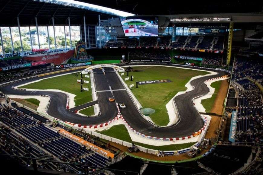 2017 Race of Champions took place at Miami's Marlins Park stadium