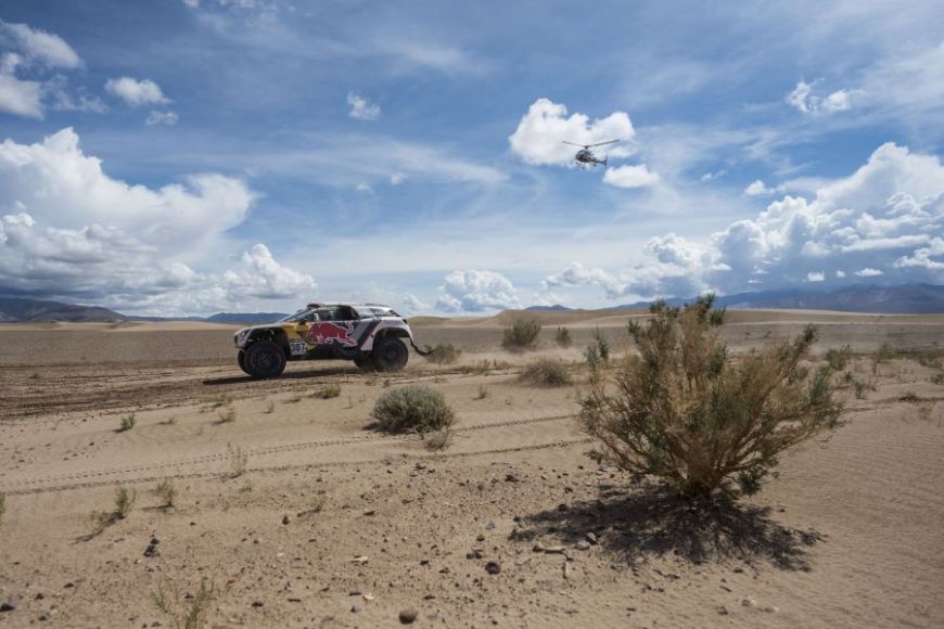 Cyril Despres (FRA) of Team Peugeot Total races during stage 04 of Rally Dakar 2017 from Jujuy, Argentina to Tupiza, Bolivia on January 05, 2017