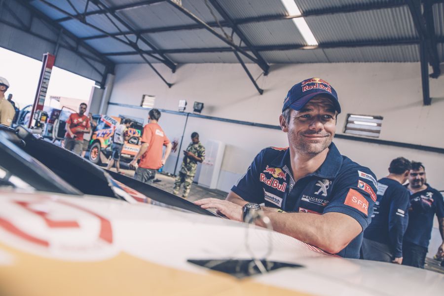 Sebastien Loeb (FRA) of Team Peugeot TOTAL is seen during the Rally Dakar 2017 technical verification in Asuncion, Paraguay on 1 January 2017