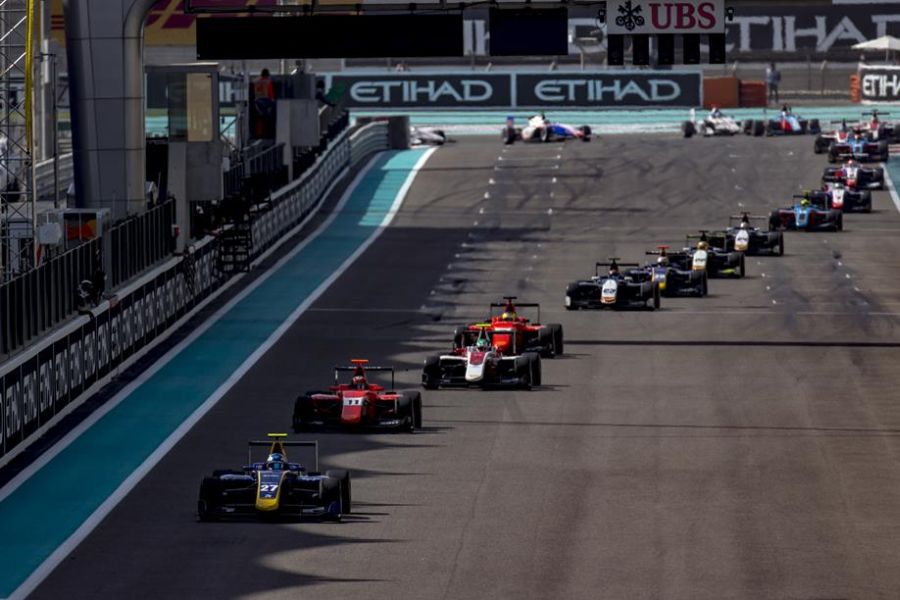 GP3 cars at Yas Marina Circuit