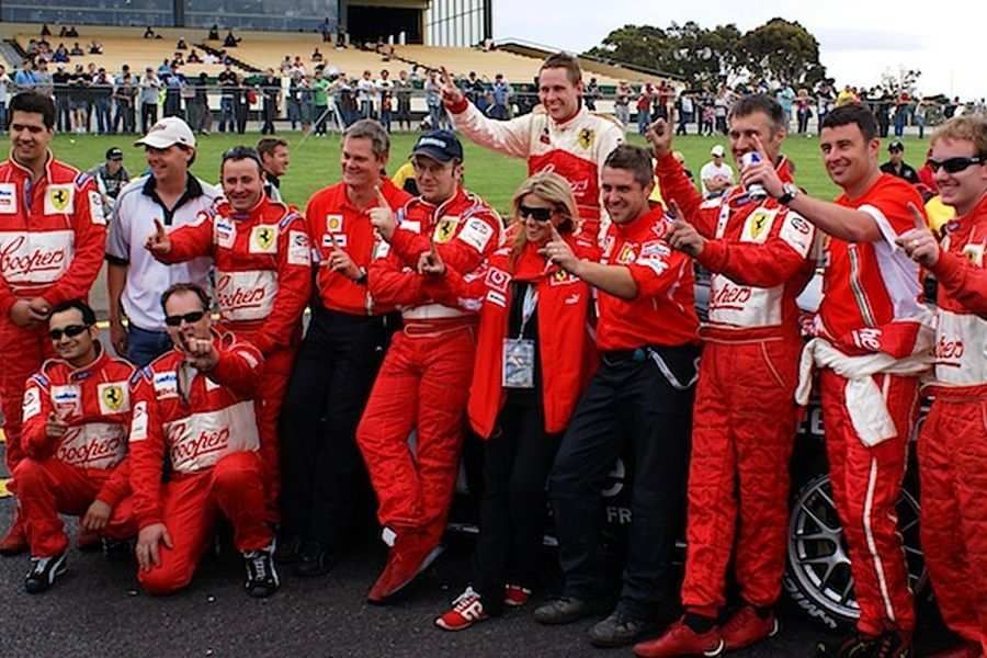 Allan Simonsen (on the top) celebrates his 2007 championship title