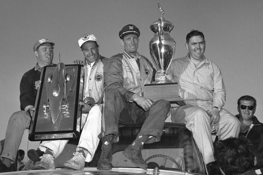Junior Johnson and his team at 1960 Daytona 500