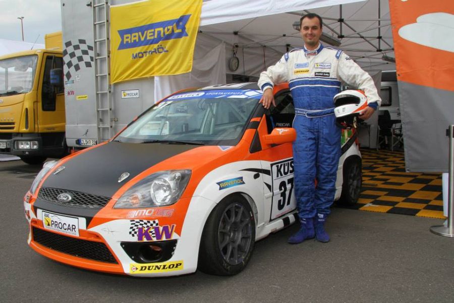 Michael Kowalski with Ford Fiesta ST prepared for the ADAC Procar Series