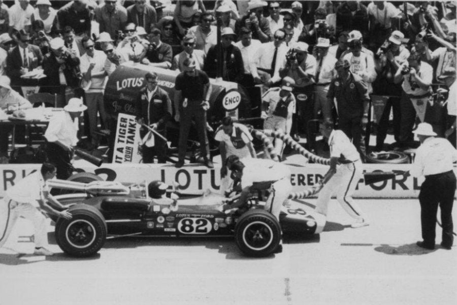 WBR pit crew helped Jim Clark to win the 1965 Indianapolis 500