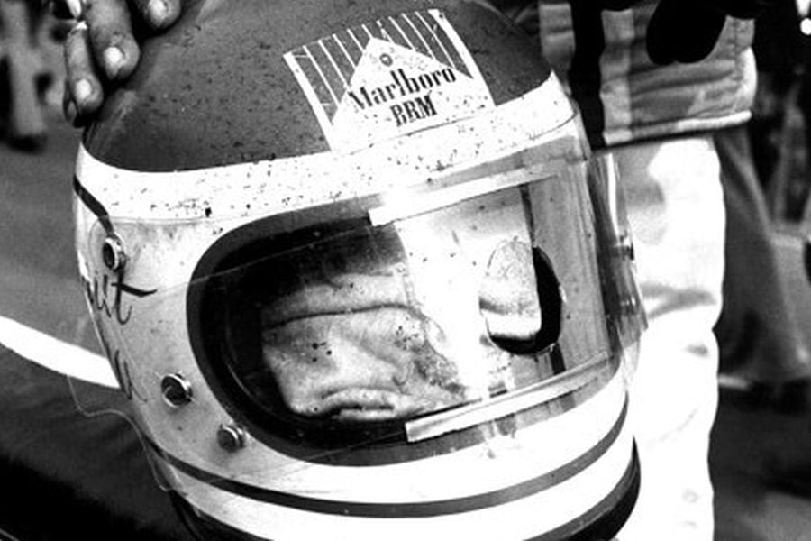 Helmut Marko's helmet after the 1972 French Grand Prix. 