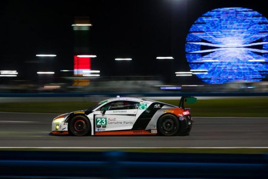 Alex Job Racing's Audi R8 LMS at 2017 Rolex 24 at Daytona