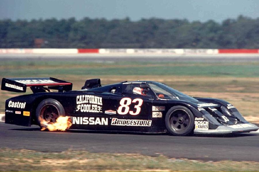 Tony Adamowicz in the 1985 version of Lola T810/Nissan GTP ZX-T 